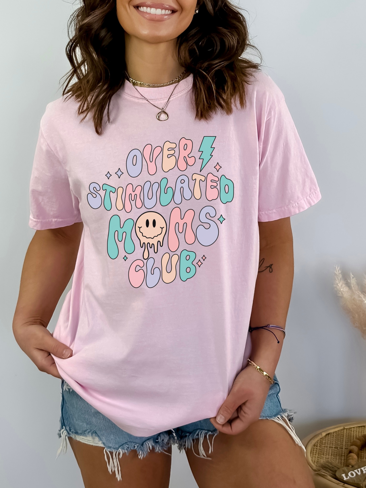 Overstimulated Moms Club Tee