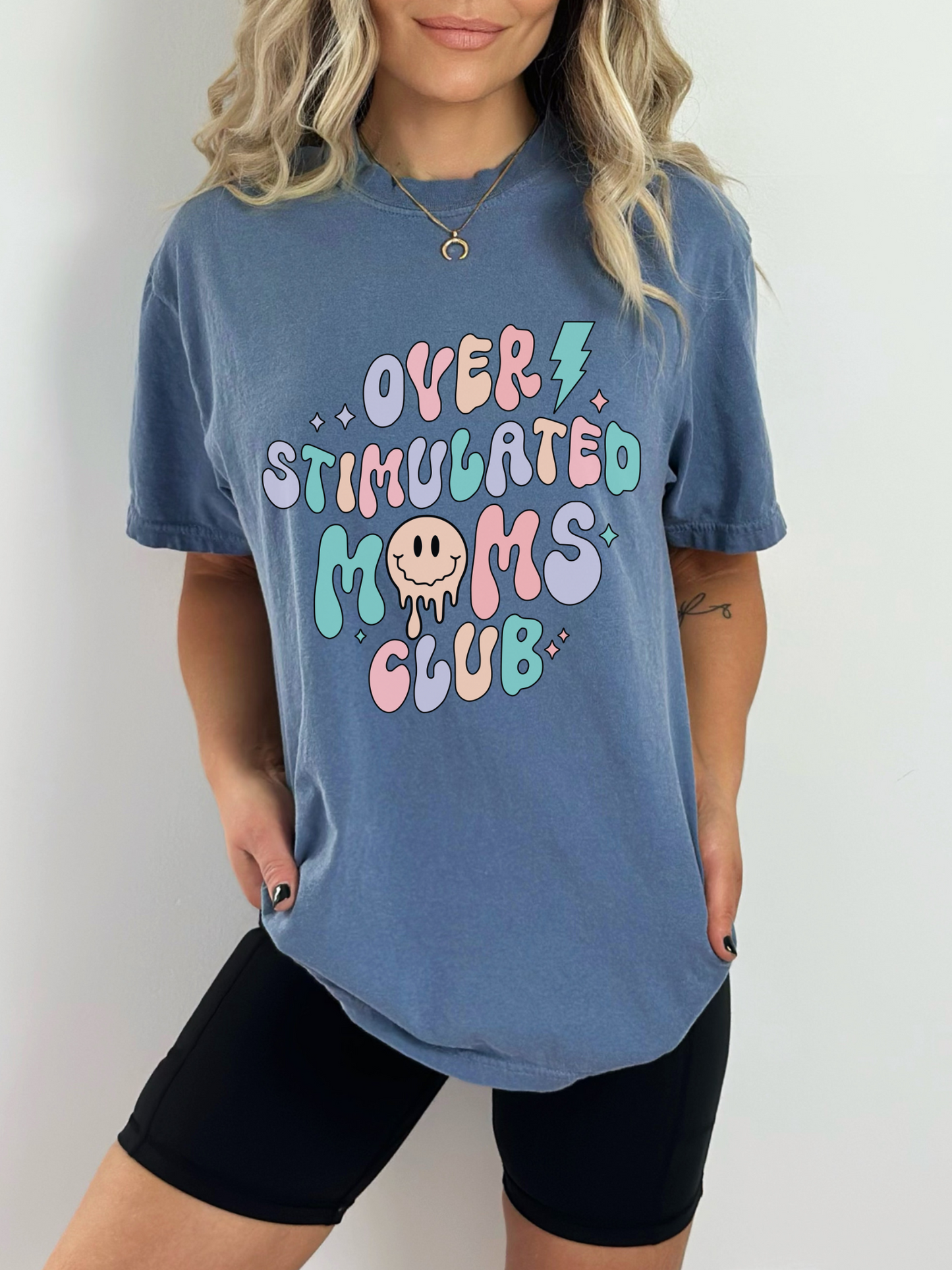 Overstimulated Moms Club Tee